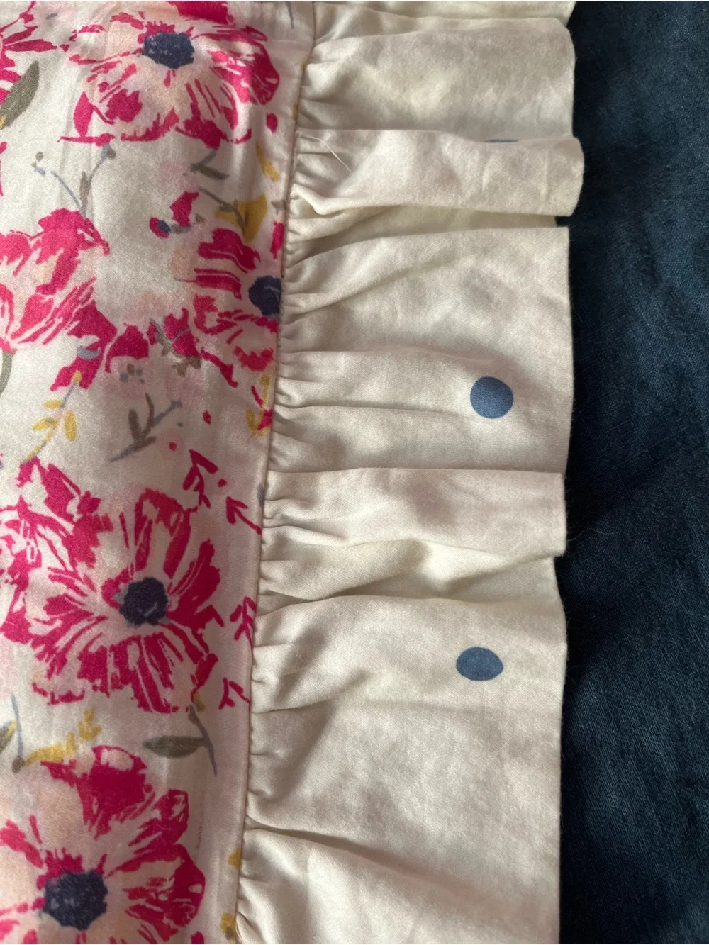 SweetHoney Nap Mat with Roses print cotton 0785 zipper pink white ruffle baby
